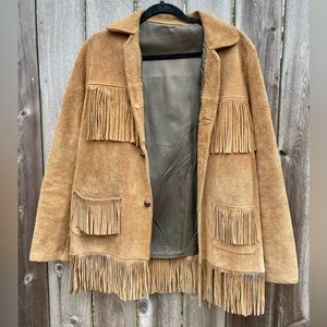 Vintage 1960s fringe suede jacket